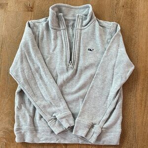 Vineyard Vines Gray Zip-Up Sweater Kids 6